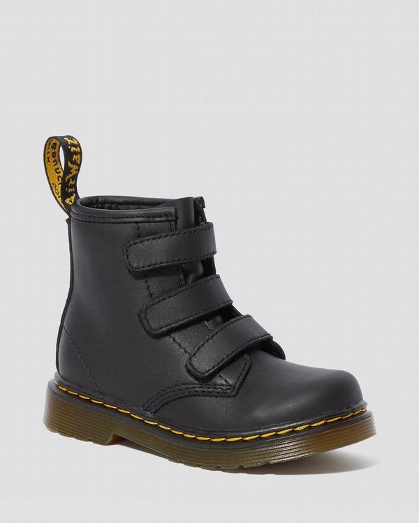 Dr Martens Dětské Kotníkové Boty Toddler 1460 Strap Černé, CZ-286314